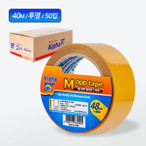 [알파] OPP 박스테이프 미색 48mmx40M (50입 1박스)