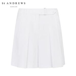 [세인트앤드류스] 여성 플리츠 믹스 플리츠 냉감 숏팬츠 821C2PS388_WH