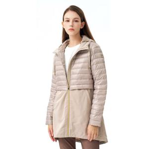 콜핑 1964JK722W 웰론 경량 후드 탈부착 여자 겨울 롱 패딩 점퍼 자켓