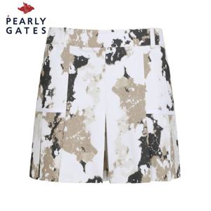 [파리게이츠] 여성 배색 라인 플리츠 믹스 큐롯 쇼츠