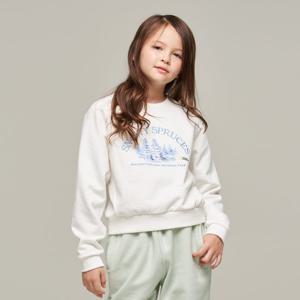 내셔널지오그래픽키즈 K244GSW910 크롭 맨투맨 (기모) WHITE