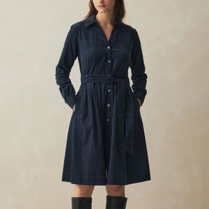 [브룩스브라더스] [여성] 코듀로이 셔츠원피스 (네이비) (BBDZWF3273QEF)