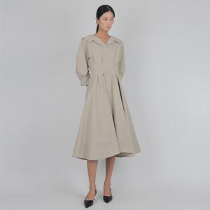 [파슨스] 와이드 빅 칼라 핀턱 원피스 MSPS9OP01