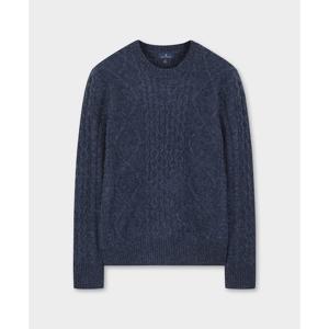 [브룩스브라더스] 아란 케이블 스웨터 (블루) (BBWRMF4513MEW)