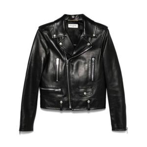 생로랑 램스킨 모터사이클 자켓 481862 Y5YA2 1000 BLACK