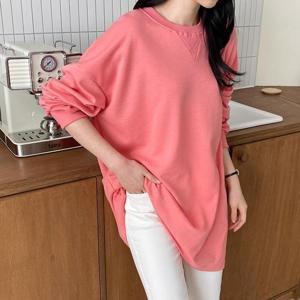 빅사이즈 412 라이트라운드롱맨투맨 DILG351