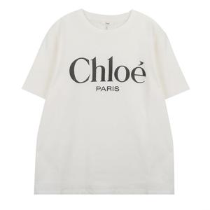 라프리마 끌로에 코튼 저지 오버사이즈 로고 티셔츠 CH25SJH20191-101