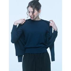 [유닛]캐시미어 블렌디드 비키 풀오버 (ZFKKCN10BN-NAVY)