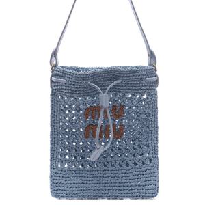 [미우미우] 24FW 여성 라피아 미니 토트백 (5ND016 2DO1 F03RA 24F)