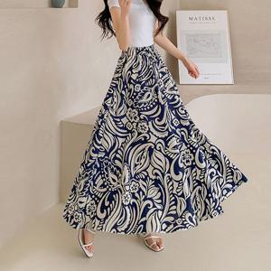 에스닉 프린트 밴딩 롱스커트_FG1SR001