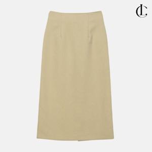 엘케이트 여성 롱스커트 뒷트임 스판 H라인 일자 스커트 하객룩 LRAP003