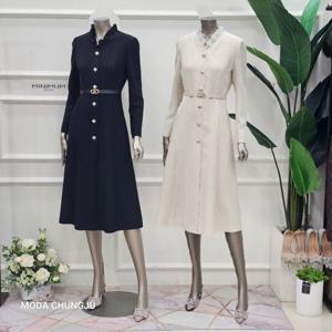 [미니멈]MD  시스루 프릴 브이넥 원피스 MD MZAGWO1960_CJ