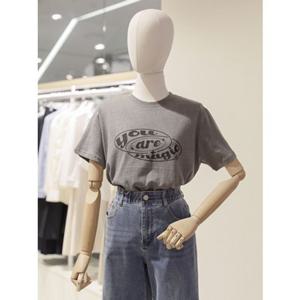 SOUP 숲 레터링 배색 라운드 반팔 티셔츠 (SB3ST35)