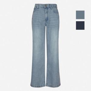 뱅뱅 HC07 봄 여성 반밴딩 와이드 데님팬츠 NQL169