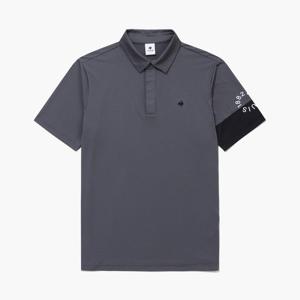 [르꼬끄골프] 남성 컨트라스트 슬리브 퍼포먼스 티셔츠 (GQ221MTS41)