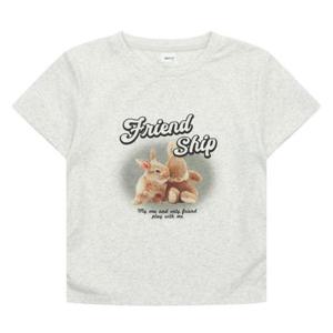 에스핏 HC23 레빗 크롭 라운드 티셔츠 SJZ304FKRT12