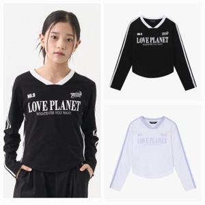 더데이걸 sh06 두 줄 브이넥 긴팔티 TGLA25103