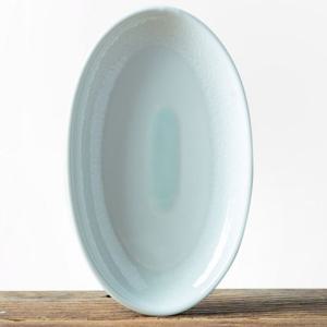 이천도자기 조각목단 타원접시 3호 16.5cm 그릇 식기 타원접시 한정식접시 한정식식기 타원형접시 요리접시