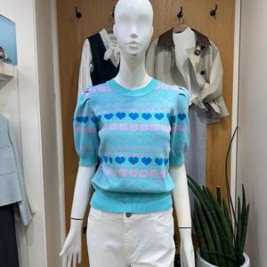 클리지 DP01 하트 패턴 포인트 니트 CP3WKT03