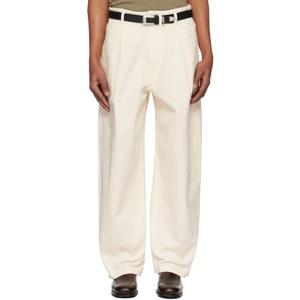 르메르 청바지 오프 화이트 워크웨어 플리츠 데님 진 251646M186010