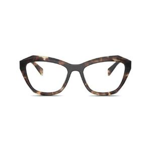 프라다 톨토이즈셸 기하학 프레임 안경 SPRA20V14P1O1