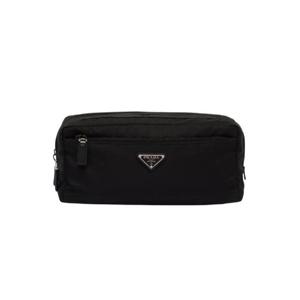 프라다 리나일론 앤 사피아노 레더 트래블 파우치 블랙 2NA030-2DMH-F0002