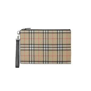 버버리 스트랩 빈티지 체크 클러치백 아카이브 베이지 8065629
