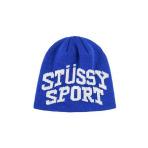 스투시 스포츠 자카드 스컬캡 비니 블루 1321153