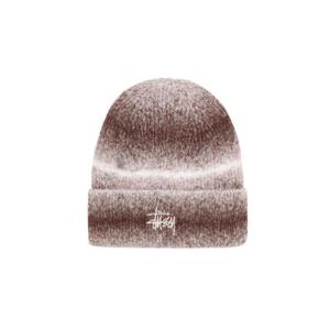 스투시 니트 스트라이프 커프 비니 브라운 1321222