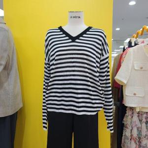 르피타 DP01 단가라 오버핏 브이넥 L252BSW507