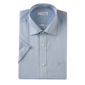 (듀퐁)25년 SS 신상 -SE5MM11HS201SBU(블루)- 일반핏 면100 패턴 캐주얼 반팔셔츠