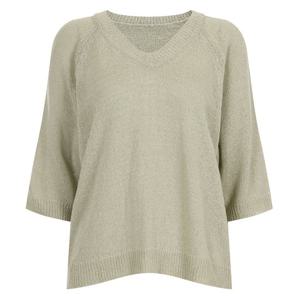 [샵앤][샵앤] 여성 V넥 반팔 니트 티셔츠 FRB-WKN-20611-베이지