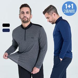 [단하루 GS타임특가][1 + 1] 에어실드 하프넥 반집업 얇은 자외선 차단 티셔츠