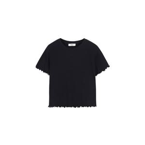 [폴햄]여성 립조직 프릴 반팔티셔츠 PHF2TS2420