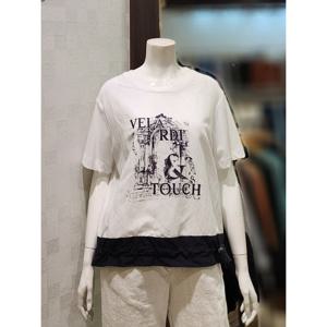 [벨라디터치][벨라디터치] V1E2TS24 밑단 스트링 티블라우스 (P0