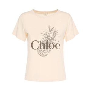 끌로에 코튼 니트 저지 로고 티셔츠 82I-UWL021