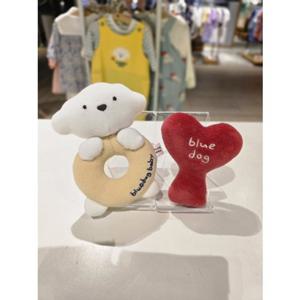 [블루독베이비] 25 FW(IV)구름강아지하트딸랑이세트(45W70BHD02)말띠 신생아 임신 조카 선물 애착인형 (45W