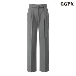 [지지피엑스]벨티드 페미닌 세미 롱 와이드 여성 팬츠 (GOCTA003D)