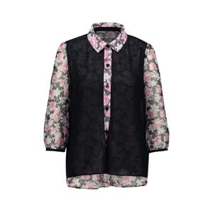 [벨리시앙]수입원단 쉬폰 레이어드 꽃레이스 재킷 JK4217