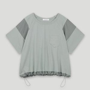 [코데즈컴바인] 우븐배색 립 티셔츠 (CKB-TS521W4)