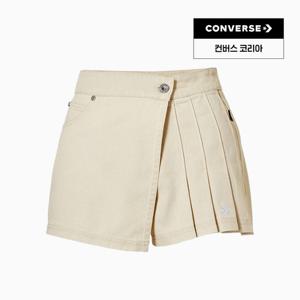 [컨버스공식] 컨버스 워시드 데님 미드 쇼츠 네츄럴 아이보리 WCH877-W0L