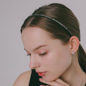 제이로렌 큐빅 라인 헤어밴드 H01373