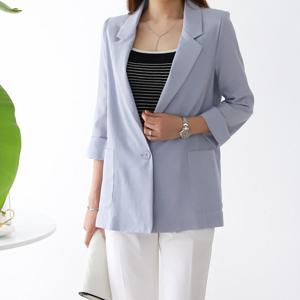 [한정수량] [플랜비컬렉션] 심플 원버튼 폴리 자켓_PM2506JK011B