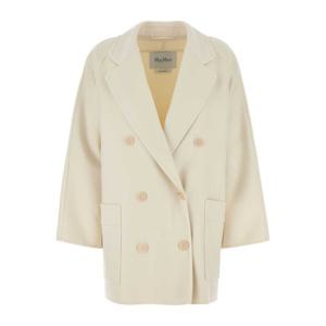 막스마라 아이보리 울 블렌드 오르마 코트 2511081021600 008