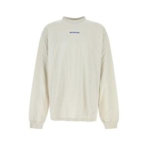 발렌시아가 긴팔 티셔츠 744449TSVO9 8016 WHITE