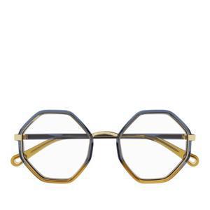 끌로에 옥타고널 투톤 풀 림 안경테 CH0132O 003 BLUE BLUE TRA