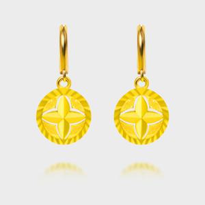 [베티블루] 999 24K 순금 플라워 써클 7.5g 금 원터치 귀걸이