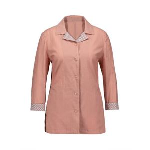 [벨리시앙]지지미 체크 배색 스냅 재킷 JK4218