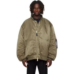 베트멍 점퍼 카키 리버서블 Alpha Industries 컷업 재킷 252669M175000