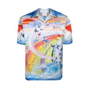 카사블랑카 선생님 나비 풍경 새틴 셔츠 MPF25SH003 02BUTTERFLYMOUNTAIN TP946589721